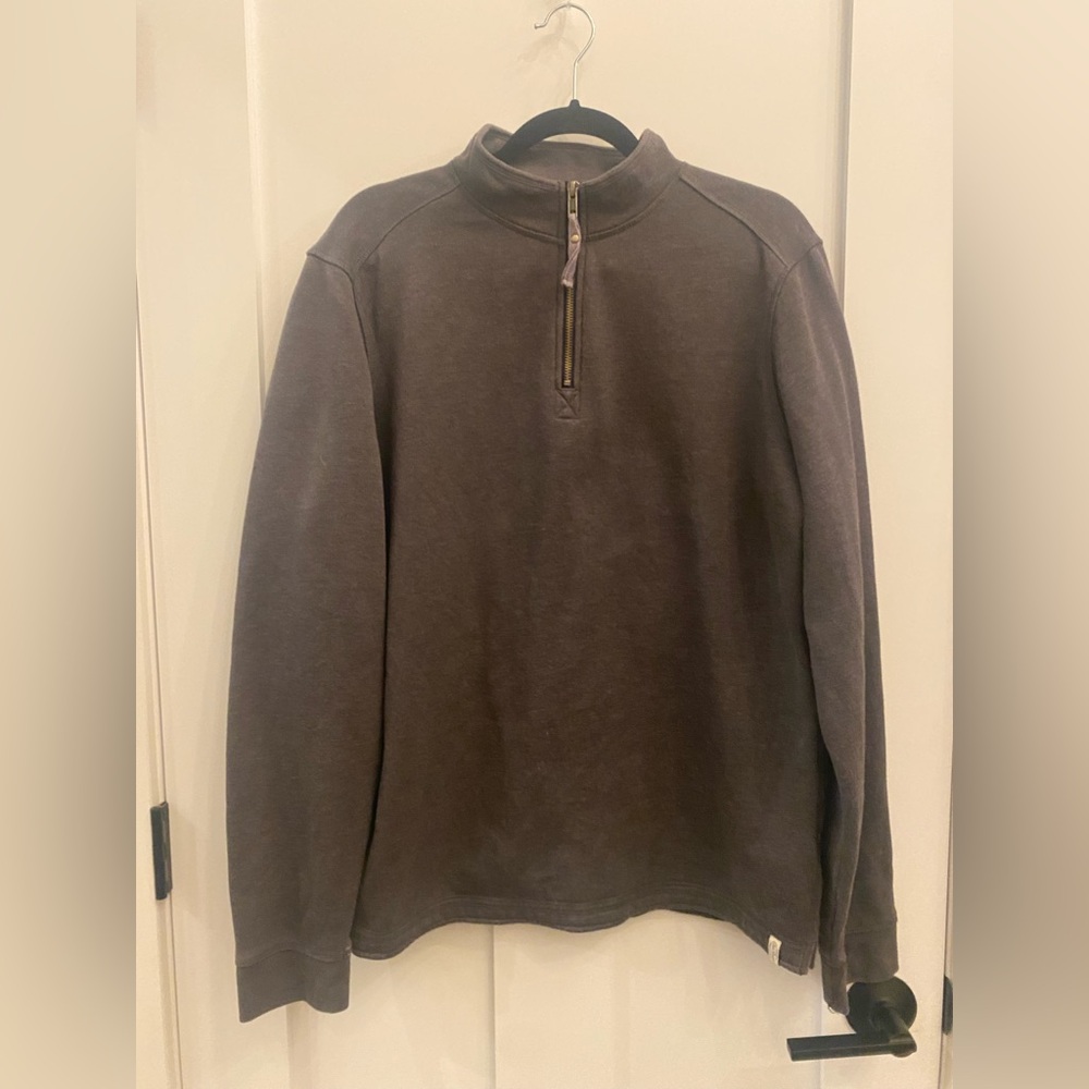 Men's Dark Charcoal Half-Zip Pullover Sweater